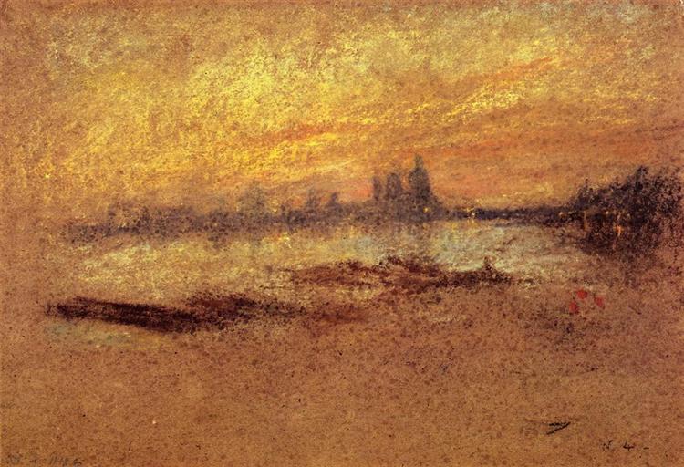 Red and Gold: Salute, Sunset, 1880 - James McNeill Whistler